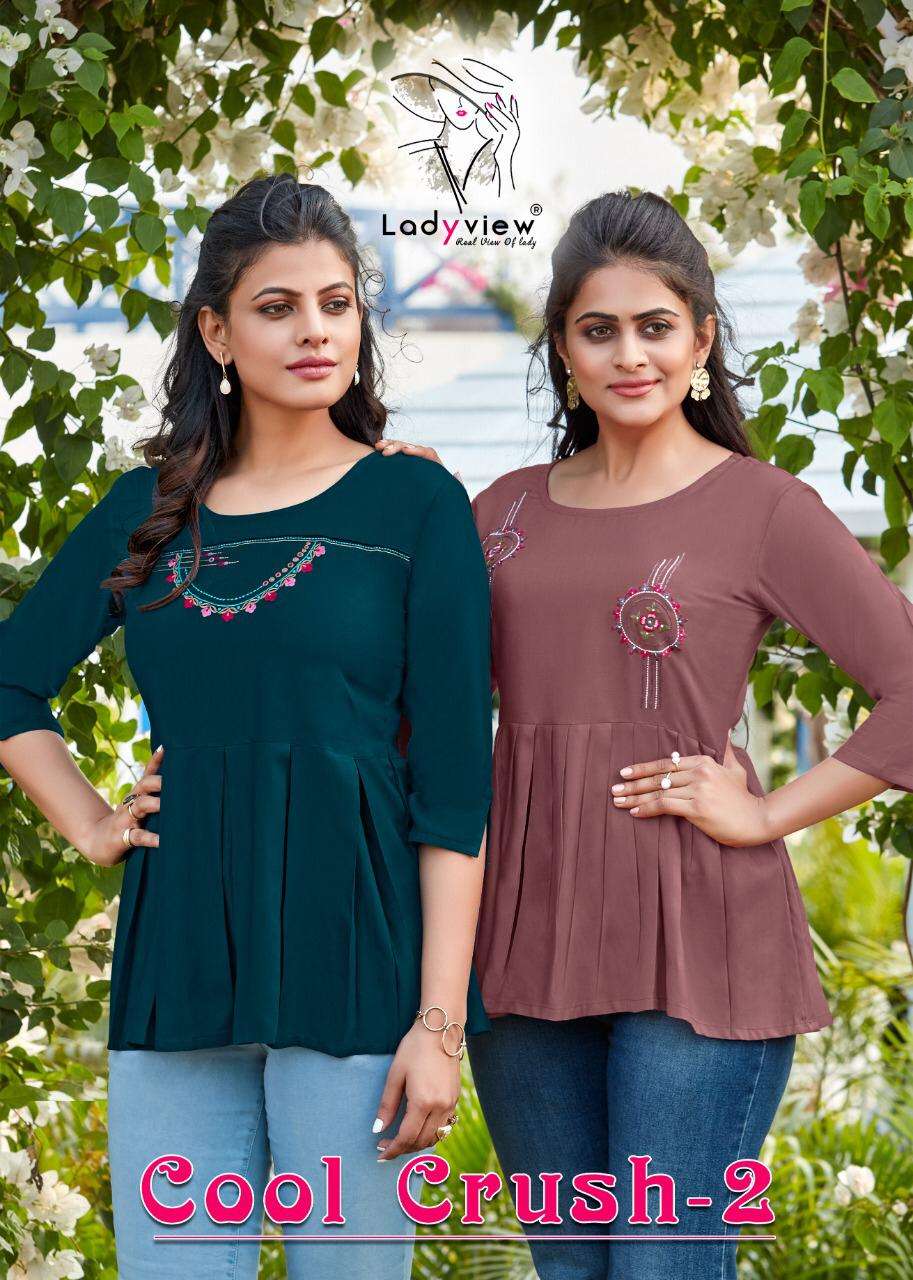 Cool Crush Vol 2 By Lady View Wholesale Supplier Online Dealer Tunic Kurtis